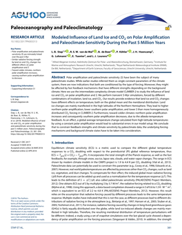 Modeled Influence of Land Ice and CO2 on Polar Amplification