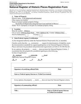 National Register of Historic Places Registration Form