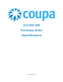Coupa EDI 850 Purchase Order Specifications