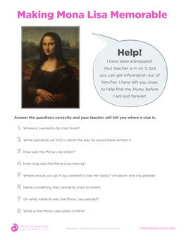 Making Mona Lisa Memorable