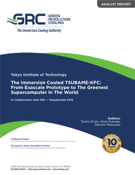 The Immersion Cooled TSUBAME-KFC: from Exascale Prototype to the Greenest Supercomputer in the World