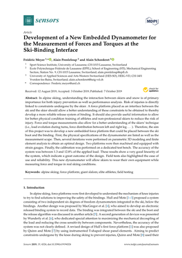 Development of a New Embedded Dynamometer for the Measurement of Forces and Torques at the Ski-Binding Interface