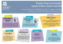 Easter Fun on Gower Saturday 31 March—Sunday 15 April 2018