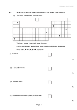 Page 1 Stockland Green School