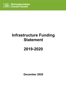 NCC Infrastructure Funding Statement