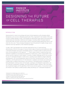 Designing the Future of Cell Therapies