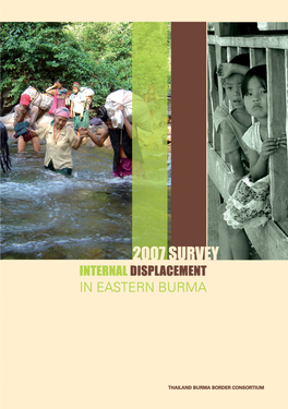 Internal Displacement in Eastern Burma : 2007 Survey Introduction 3I