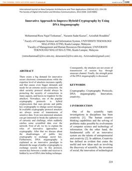 Innovative Approach to Improve Hybrid Cryptography by Using DNA Steganography