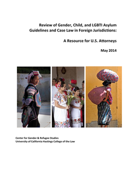 Review of Gender, Child, and LGBTI Asylum Guidelines and Case Law in Foreign Jurisdictions