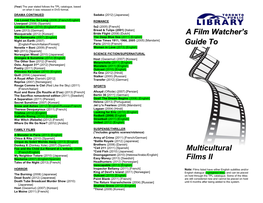 Tpl New Multicultural Films List Ii