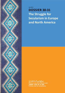 Dossier 30-31 the Struggle for Secularism in Europe and North America