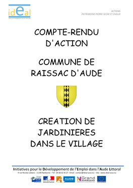 Compte-Rendu D'action Commune De Raissac D'aude