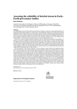 Assessing the Reliability of Detrital Zircon in Early