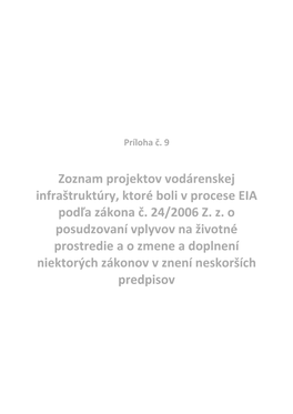 Správa O Hodnotení Strategického Dokumentu- Príloha