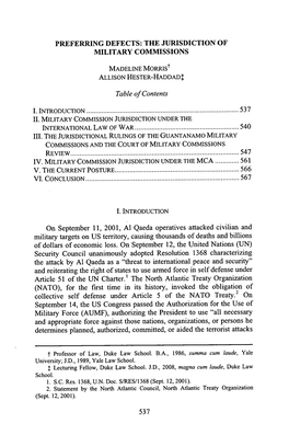 The Jurisdiction of Military Commissions