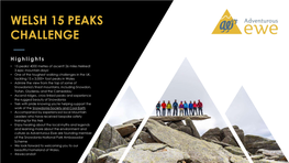 Welsh 15 Peaks Challenge Trip Notes