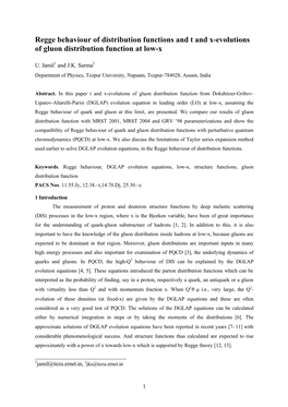 Regge Behaviour of Distribution Functions and T and X-Evolutions of Gluon Distribution Function at Low-X