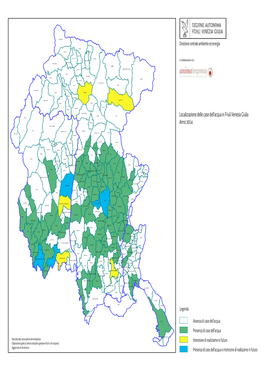 Localizzazione Delle Case Dell'acqua in Friuli Venezia Giulia Anno 2014