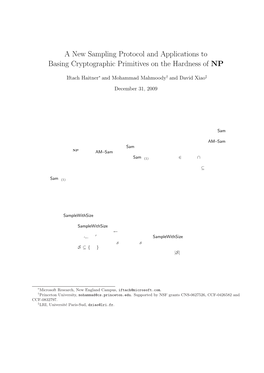 A New Sampling Protocol and Applications to Basing Cryptographic Primitives on the Hardness of NP