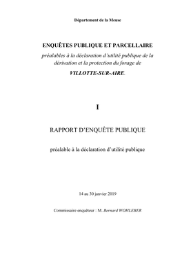 Rapport D'enquête Publique