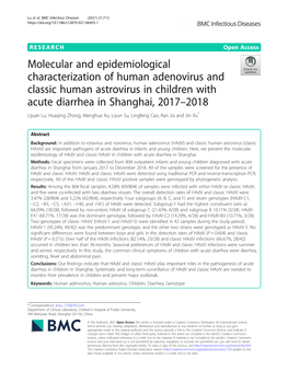 Molecular and Epidemiological Characterization of Human