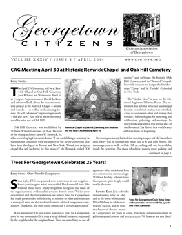 CAG Meeting April 30 at Historic Renwick Chapel and Oak Hill Cemetery