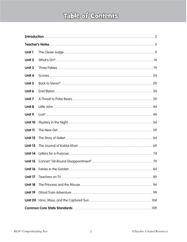 Table of Contents