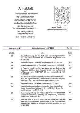 Amtsblatt Nr. 12 Vom 18.07.2012 - 307