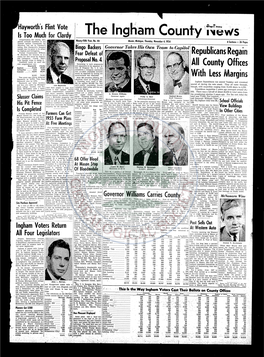 Ingham County News November 4, 1954 Page 2 Bcrs, E::;Pecially Newly-Elected Home in Bradenton, Florida