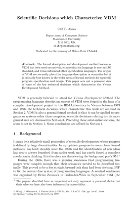 Scientific Decisions Which Characterize