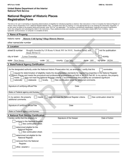 National Register of Historic Places Registration Form