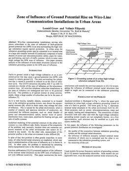 Zone of Influence of Ground Potential Rise on Wire-Line Communication Installations in Urban Areas