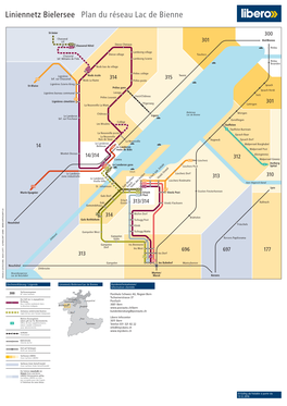 Liniennetz Bielersee Plan Du Réseau Lac De Bienne