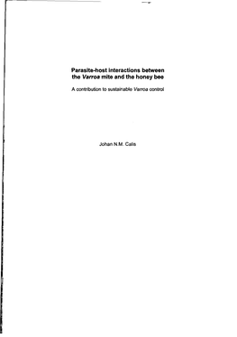 Parasite-Host Interactions Between Thevarroamite and the Honey