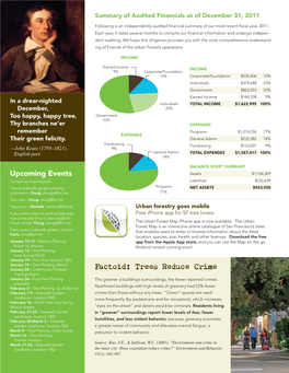 Trees Reduce Crime Training Begins January 26—Fruit Tree Planting the Greener a Building’S Surroundings, the Fewer Reported Crimes