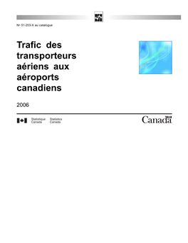 Trafic Des Transporteurs Aériens Aux Aéroports Canadiens