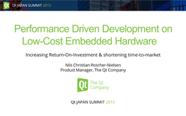 Performance Driven Development on Low-Cost Embedded Hardware