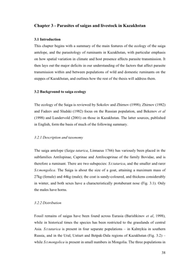 Chapter 3 - Parasites of Saigas and Livestock in Kazakhstan