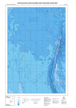 Australian Exclusive Economic Zone: Macquarie Island West 1:1 000 000 Bathymetric Map Edition 1