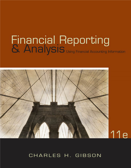 Financial Reporting and Analysis (Institutional)