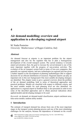 4 Air Demand Modelling: Overview and Application to a Developing