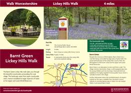 Barnt Green Lickey Hills Walk Takes You Through for Young Children and Two Tea Shops