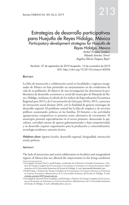 Estrategias De Desarrollo Participativas Para Huejutla De