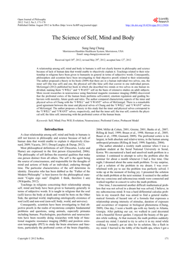 The Science of Self, Mind and Body