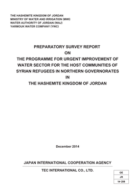 Preparatory Survey Report on the Programme For