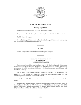 Journal of the Senate 07/28/2020