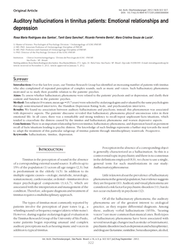 Auditory Hallucinations in Tinnitus Patients: Emotional Relationships and Depression