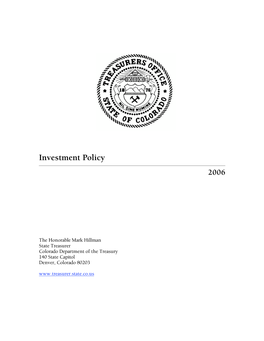 Investment Policy