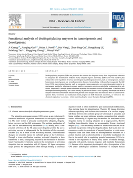 BBA - Reviews on Cancer 1872 (2019) 188312