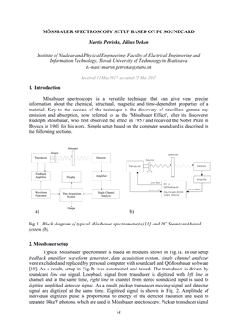 45 Mössbauer Spectroscopy Setup Based on Pc